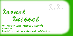 kornel knippel business card